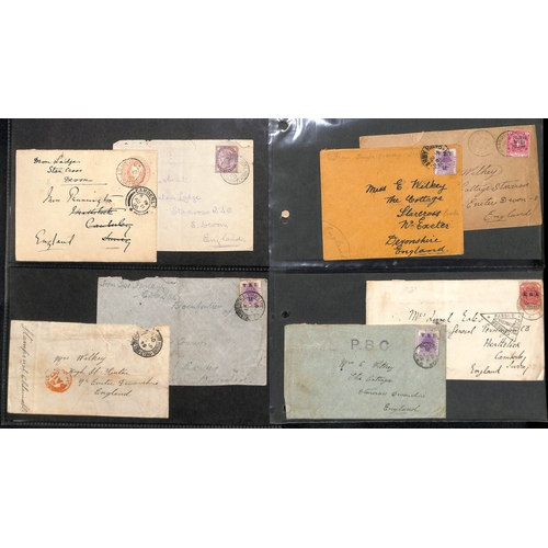 545 - 1900-02 Covers and cards (29), a front and a telegram, mainly from British forces with 