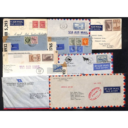 631 - R.A.F. Atlantic Ferry. 1939-45 Transatlantic covers and cards including covers hand carried on the A... 