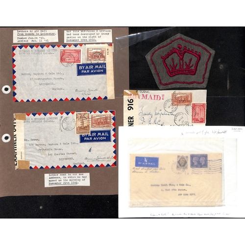 631 - R.A.F. Atlantic Ferry. 1939-45 Transatlantic covers and cards including covers hand carried on the A... 