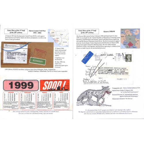 661 - 1946-99 Covers and cards from G.B, all returned with various Service Suspended cachets or labels, co... 