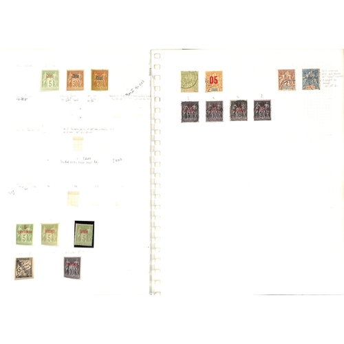 672 - Mint and used stamps on pages, mainly Balkans or French Colonies, with Bulgaria including 1879 set o... 