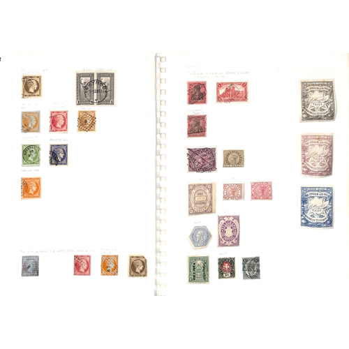 672 - Mint and used stamps on pages, mainly Balkans or French Colonies, with Bulgaria including 1879 set o... 