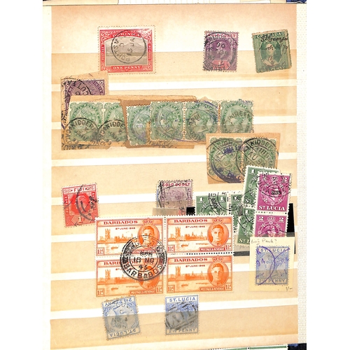 684 - Commonwealth in a stockbook, many collected for their postmarks including Paquebots and maritime, We... 