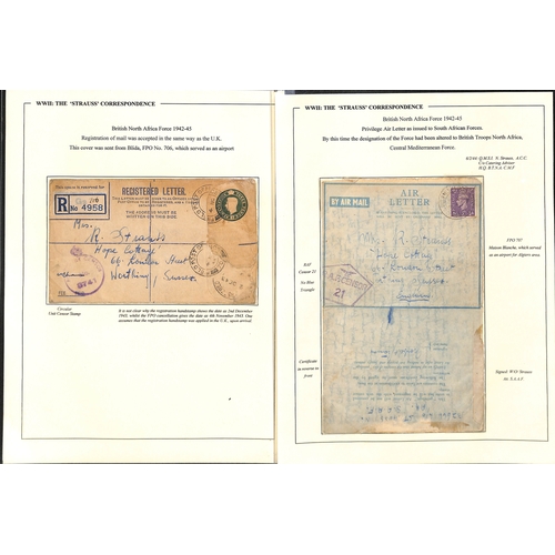 626 - Norway, etc. 1940-45 Covers from Sgt. Bob Strauss to his wife in Sussex, sent from Norway in Apr./Ma... 