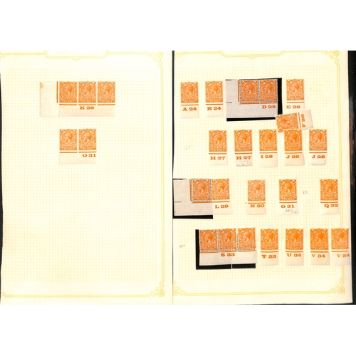 30 - Controls. 1912-37 Mint control singles and multiples, mainly 1924-26 Block Cypher issue including 1d... 