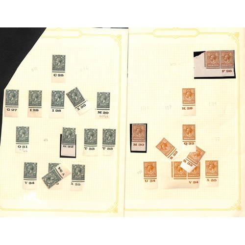 30 - Controls. 1912-37 Mint control singles and multiples, mainly 1924-26 Block Cypher issue including 1d... 