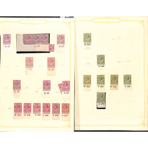 30 - Controls. 1912-37 Mint control singles and multiples, mainly 1924-26 Block Cypher issue including 1d... 