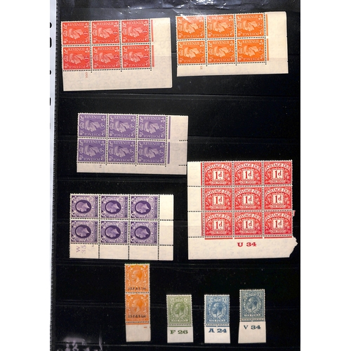 30 - Controls. 1912-37 Mint control singles and multiples, mainly 1924-26 Block Cypher issue including 1d... 