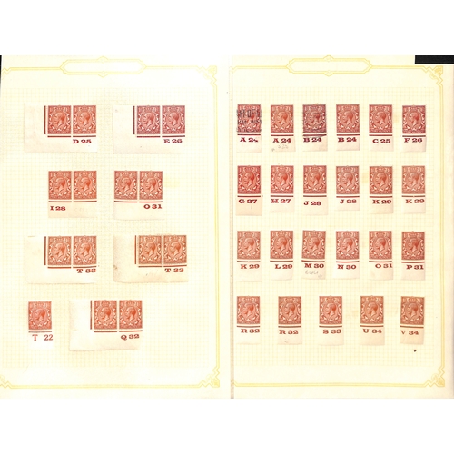 30 - Controls. 1912-37 Mint control singles and multiples, mainly 1924-26 Block Cypher issue including 1d... 