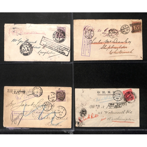 121 - 1819-1968 Covers and cards with various explanatory handstamps including scarce unframed 