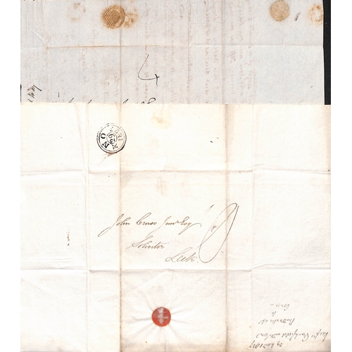 122 - 1824-1916 Entire letters, covers and cards all to Leek including 1886 Notice of Objection franked 3d... 