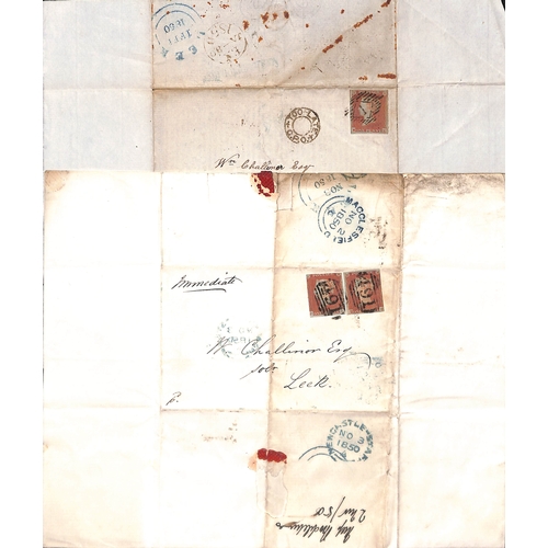 122 - 1824-1916 Entire letters, covers and cards all to Leek including 1886 Notice of Objection franked 3d... 