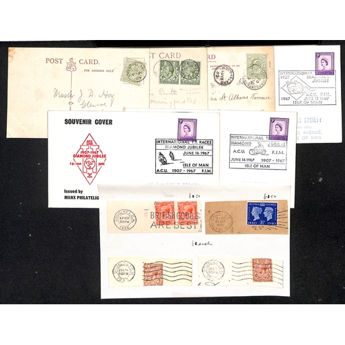 131 - Islands. 1903-85 Covers and cards, mainly Isle of Man with Snaeffel Summit cachets, special event ca... 