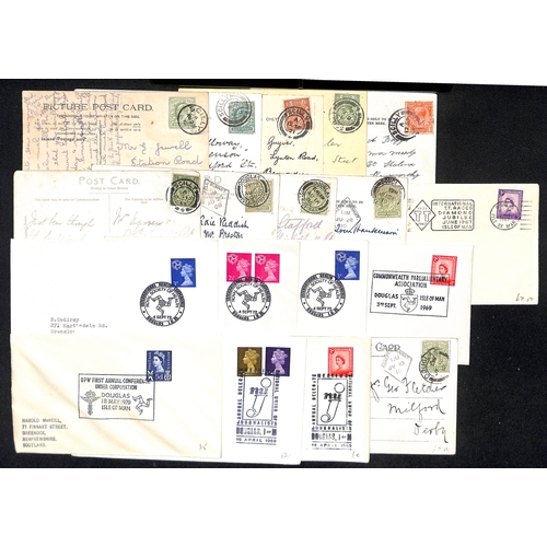 131 - Islands. 1903-85 Covers and cards, mainly Isle of Man with Snaeffel Summit cachets, special event ca... 