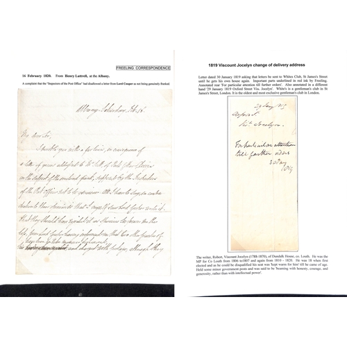 164 - 1811-37 Letters concerning free franking by M.Ps, all sent to Francis Freeling, including requests f... 