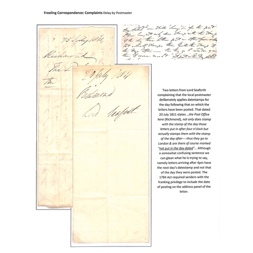 164 - 1811-37 Letters concerning free franking by M.Ps, all sent to Francis Freeling, including requests f... 