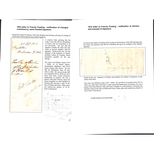 164 - 1811-37 Letters concerning free franking by M.Ps, all sent to Francis Freeling, including requests f... 