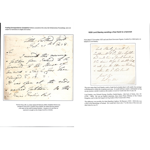 164 - 1811-37 Letters concerning free franking by M.Ps, all sent to Francis Freeling, including requests f... 