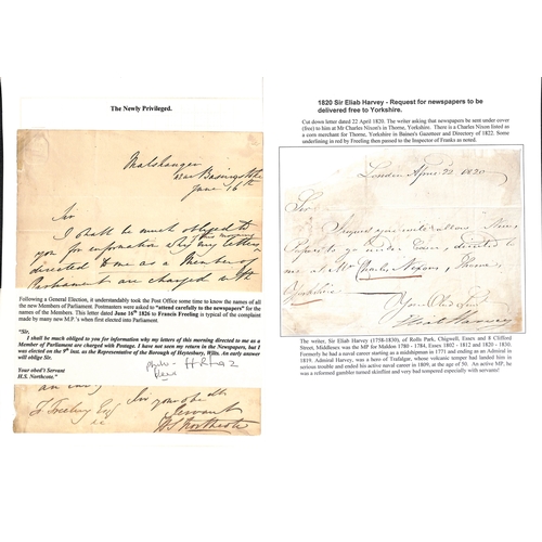 164 - 1811-37 Letters concerning free franking by M.Ps, all sent to Francis Freeling, including requests f... 