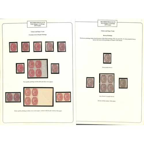 63 - McCorquodale & Co. Imperforate first type dummy stamp from plate II (120 stamps) printed in black (1... 