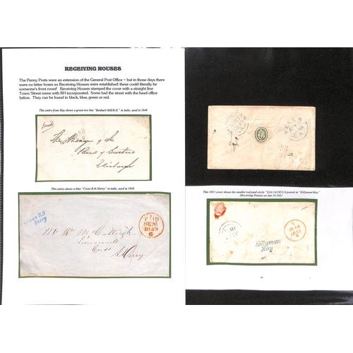 394 - 1840-57 Entire letters, entires and covers with Receiving House or town handstamps, mainly straight ... 