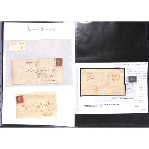 394 - 1840-57 Entire letters, entires and covers with Receiving House or town handstamps, mainly straight ... 