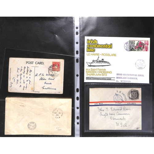 397 - 1849-1980 Maritime, military, railway and aviation postal history, covers and cards with Paquebots, ... 