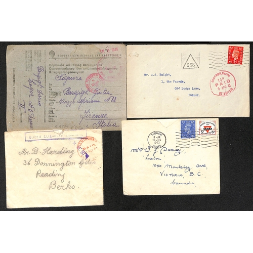 624 - 1939-45 Covers and cards with airletters, F.P.Os, P.O.W mail, Free French Forces, 1942 Canadian Forc... 