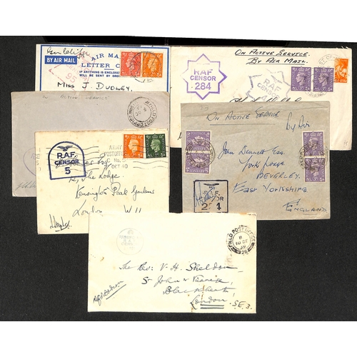 630 - R.A.F. 1939-45 Covers and cards, most written up on pages showing the various censor types (using th... 