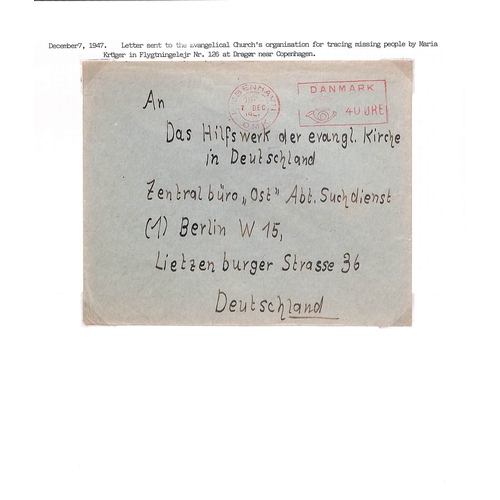 854 - World War Two. 1940-47 Covers including mail from or to Danish workers in Germany (14), from Danes i... 