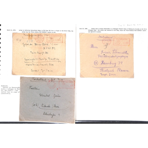 854 - World War Two. 1940-47 Covers including mail from or to Danish workers in Germany (14), from Danes i... 