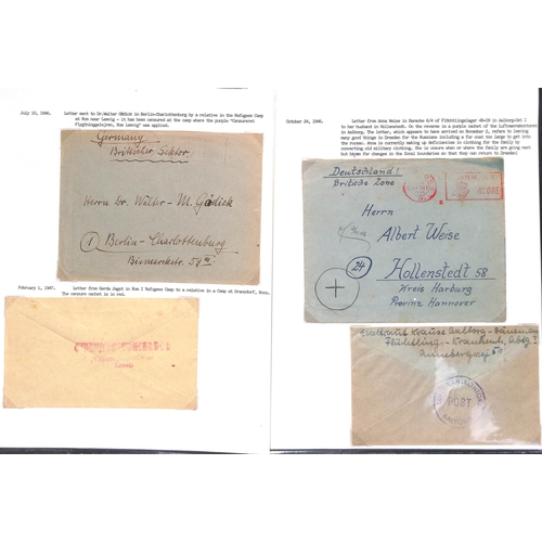 854 - World War Two. 1940-47 Covers including mail from or to Danish workers in Germany (14), from Danes i... 