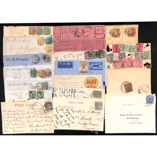 972 - 1863-c.1970 Covers and cards including 1863-71 covers to G.B franked 4a, 6a8p (2) or 8a, Air Mail co... 