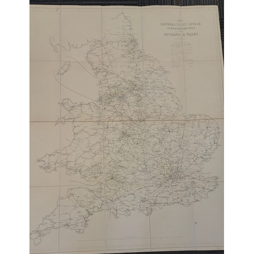 2 - 1871 General Post Office circular maps, for England and Wales, and for Scotland, the two maps in sep... 