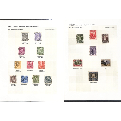 706 - 1867-1918 Issues for Austria-Hungary and Austria, the mainly used collection in an album including 1... 