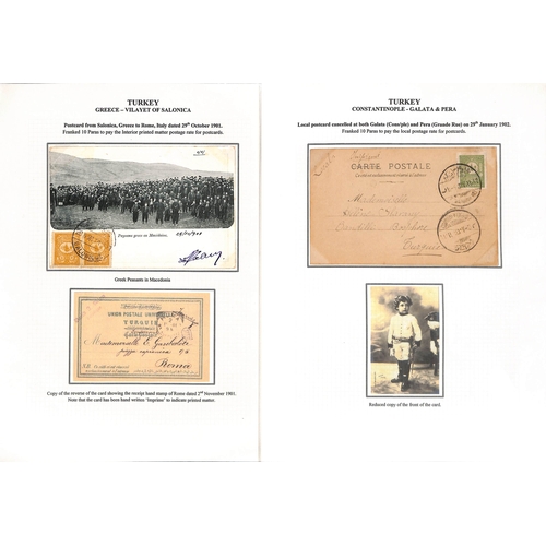 1809 - 1876-1923 Stamps and postal history, the well written up collection containing ninety covers and car... 