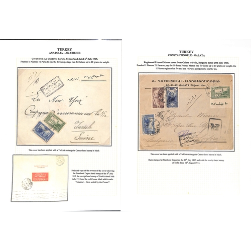 1809 - 1876-1923 Stamps and postal history, the well written up collection containing ninety covers and car... 