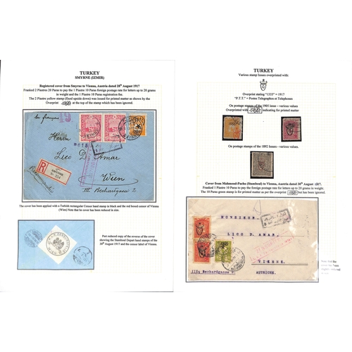 1809 - 1876-1923 Stamps and postal history, the well written up collection containing ninety covers and car... 