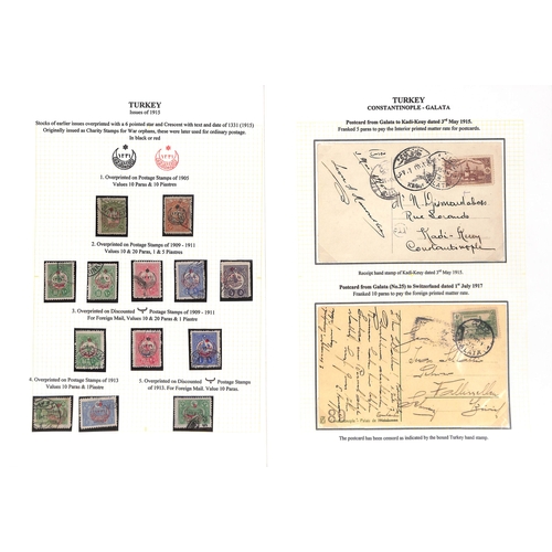 1809 - 1876-1923 Stamps and postal history, the well written up collection containing ninety covers and car... 