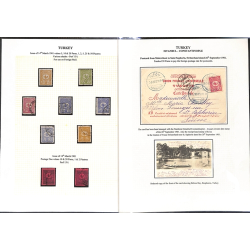 1809 - 1876-1923 Stamps and postal history, the well written up collection containing ninety covers and car... 