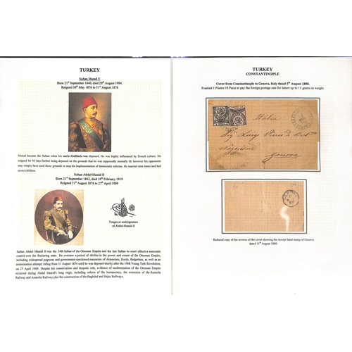 1809 - 1876-1923 Stamps and postal history, the well written up collection containing ninety covers and car... 