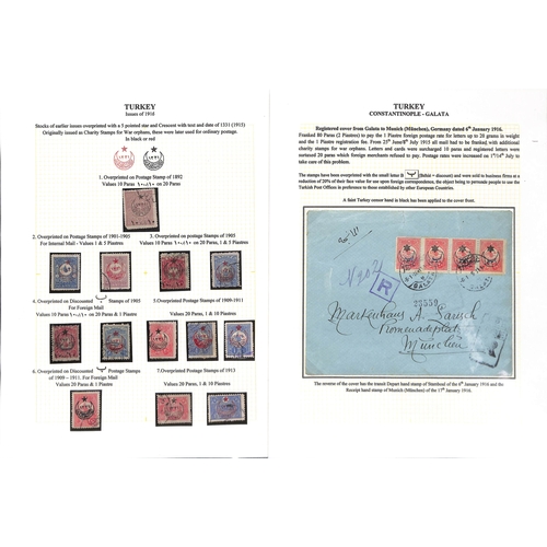 1809 - 1876-1923 Stamps and postal history, the well written up collection containing ninety covers and car... 