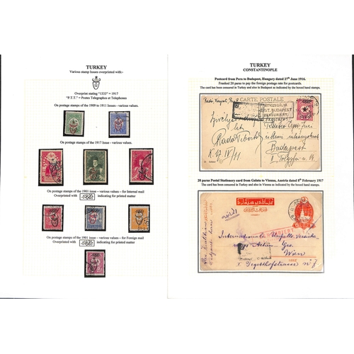 1809 - 1876-1923 Stamps and postal history, the well written up collection containing ninety covers and car... 