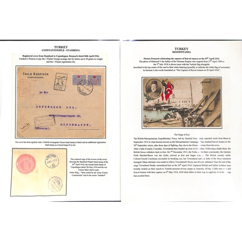 1809 - 1876-1923 Stamps and postal history, the well written up collection containing ninety covers and car... 