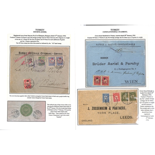 1809 - 1876-1923 Stamps and postal history, the well written up collection containing ninety covers and car... 