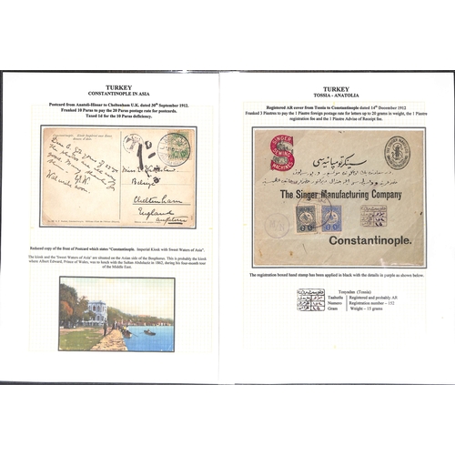 1809 - 1876-1923 Stamps and postal history, the well written up collection containing ninety covers and car... 