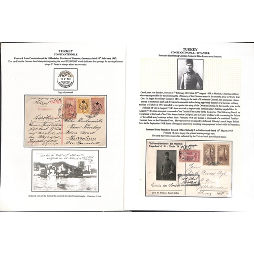 1809 - 1876-1923 Stamps and postal history, the well written up collection containing ninety covers and car... 