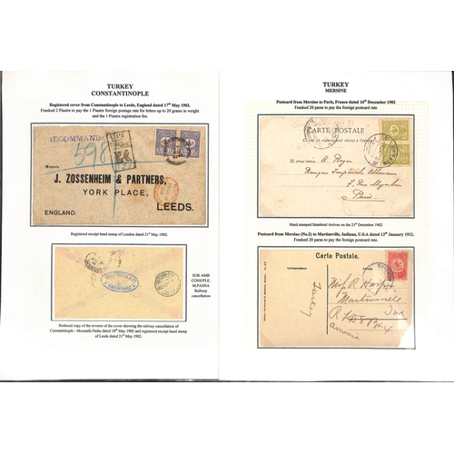 1809 - 1876-1923 Stamps and postal history, the well written up collection containing ninety covers and car... 