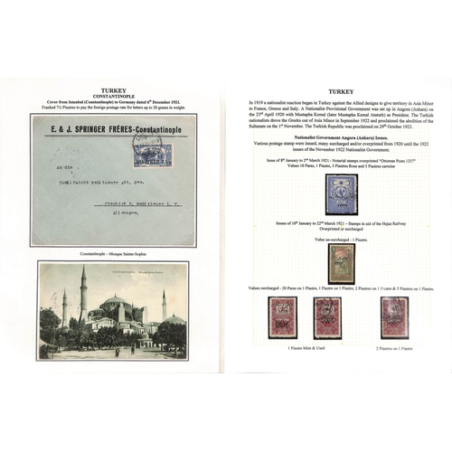 1809 - 1876-1923 Stamps and postal history, the well written up collection containing ninety covers and car... 