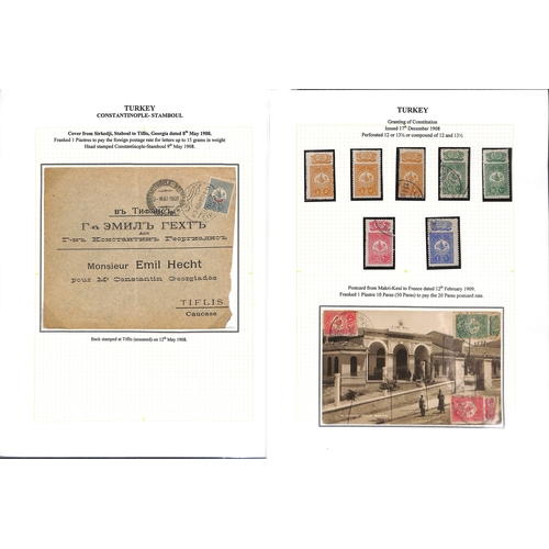 1809 - 1876-1923 Stamps and postal history, the well written up collection containing ninety covers and car... 